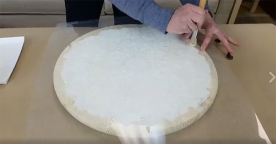 como fazer uma bandeja diy com um modelo de mandala