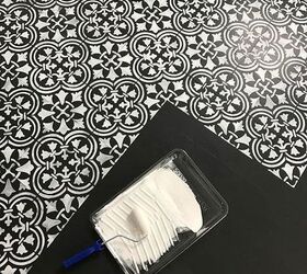 how to diy a tile floor for less than 100 using stencils