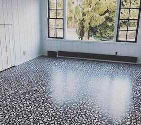 how to diy a tile floor for less than 100 using stencils