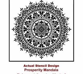 stencil a boho chic table using a mandala pattern