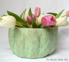 spring fabric floral vase
