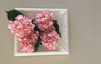 My First Post: Painted Frame With Faux Hydrangeas
