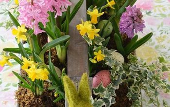  Crie uma peça central de flores de primavera fácil para a Páscoa