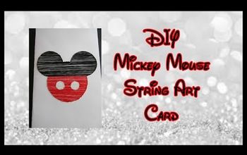 DIY Mickey Mouse String Art Card