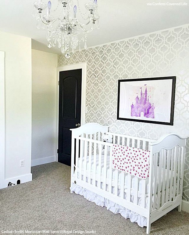 fresh start nursery makeovers with wall stencils