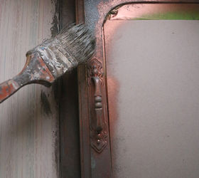 funky old copper door mirror
