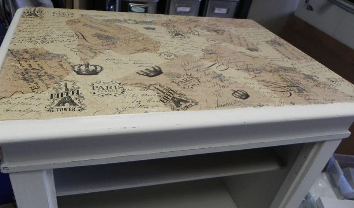 Using Paint And Mod Podge To Transform An Ugly Cabinet Hometalk