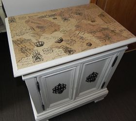 Using Paint and Mod Podge to Transform an Ugly Cabinet!