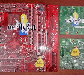 upcycled motherboard notepad gift set