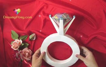How to DIY Giant Diamond Ring Out of Paper, FREE Template and Tutorial