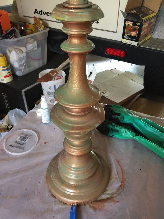 updating an 80 s brass lamp