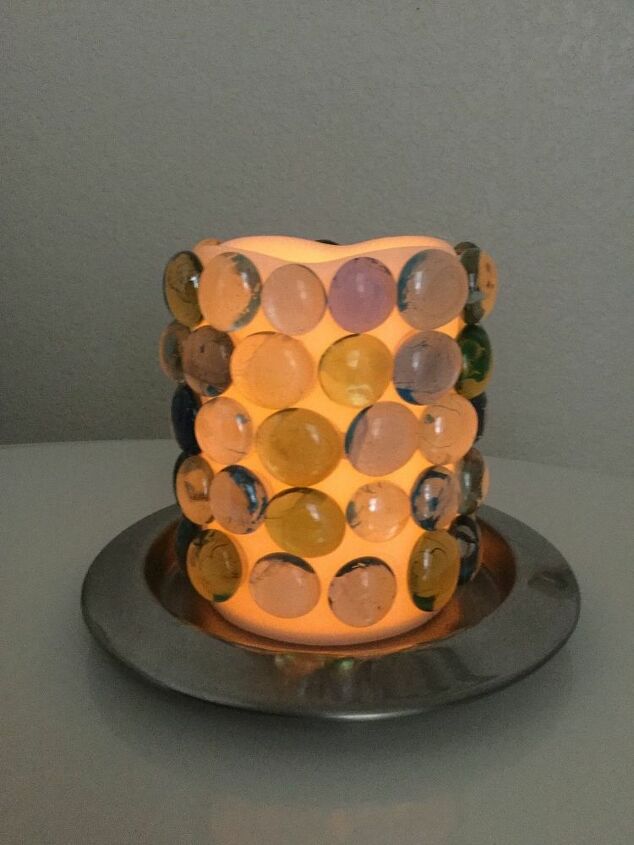 e crafternoons dollart store glowing candle