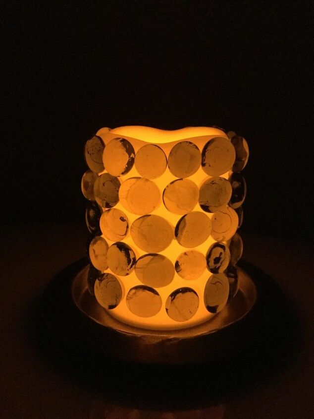 e crafternoons dollart store glowing candle
