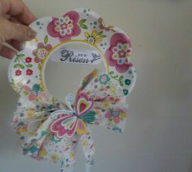 e easter wreath from dollar tree paper plate and napkin