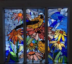 vintage windows into stained glass mosaics