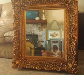 DIY Antique Gold Mirror 2 Step Makeover - Lavender Brook Home