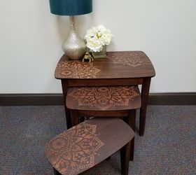 How To Stencil Nesting Tables Using The Passion Mandala