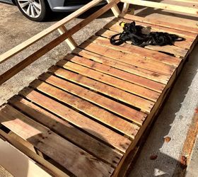 pallet swing bed modified idea found on pinterest, Back and sides added