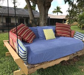 pallet swing bed modified idea found on pinterest, Finished