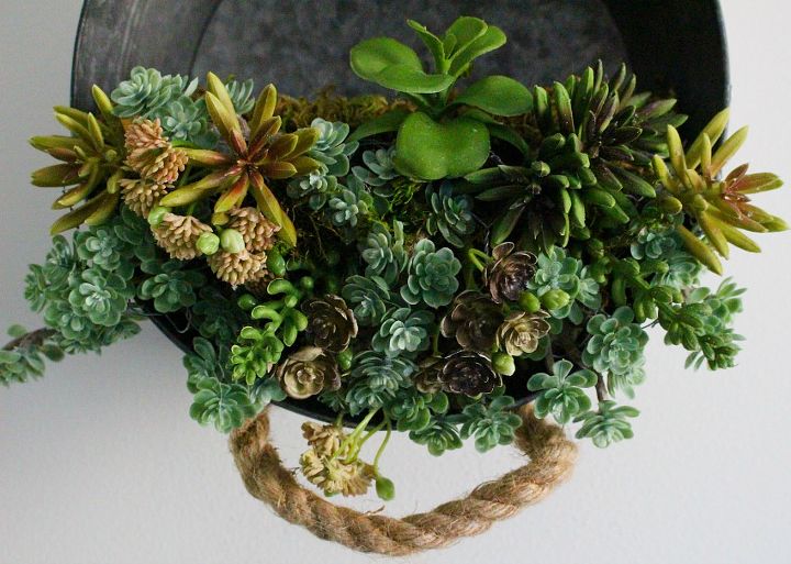 Galvanized Bucket Hanging Succulent Planter Hometalk