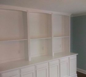 Built In Bookcase Hack Using Kitchen Cabinets And Bookcases Hometalk