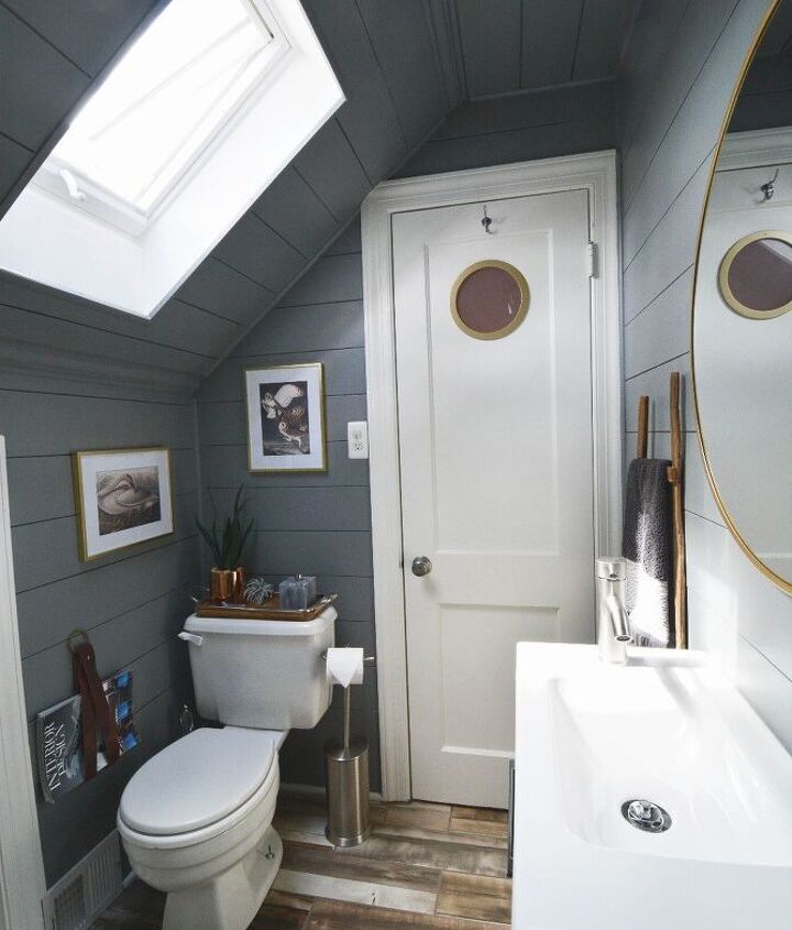 Tiny Attic Bathroom Gets A Diy Update Hometalk