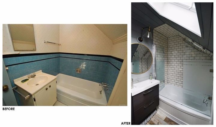 tiny attic bathroom gets a diy update animals appliance repair appliances