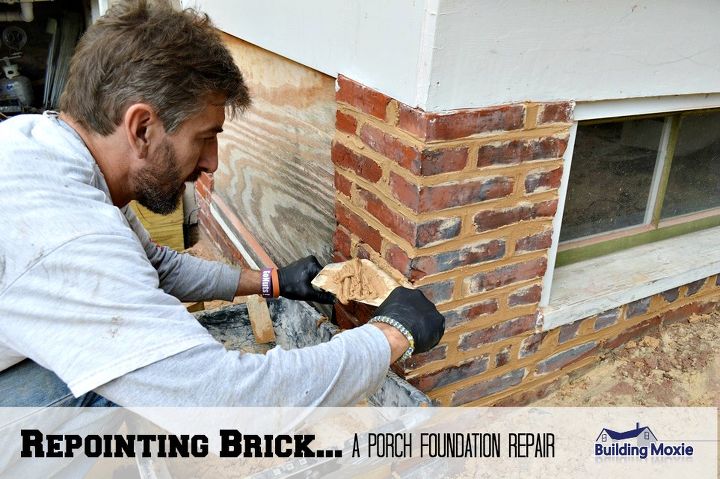brick repointing um reparo de fundao de varanda