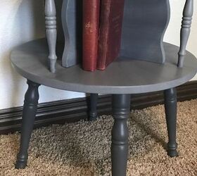 e vintage maple 2 tier table makeover