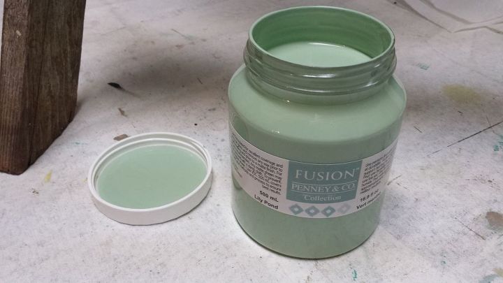 escalera vintage pintura mineral fusion verde lirio