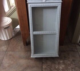 fusion white wash and wax old clock medicine cabinet
