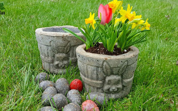Hypertufa Easter Basket Garden Planters - Eggs Too!