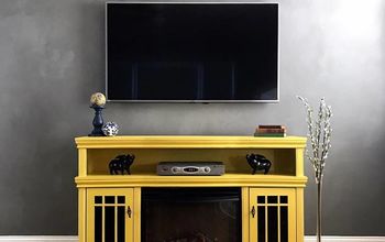 Painted Media Console in Bold Yellow