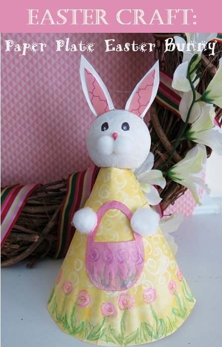 paper plate easter bunny figure a project for all ages