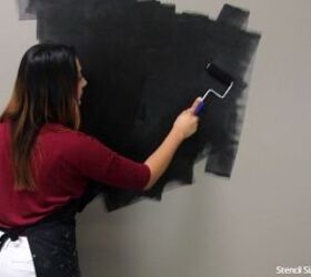 How to Stencil Textured Walls with Embossing Roller & Gold Leaf