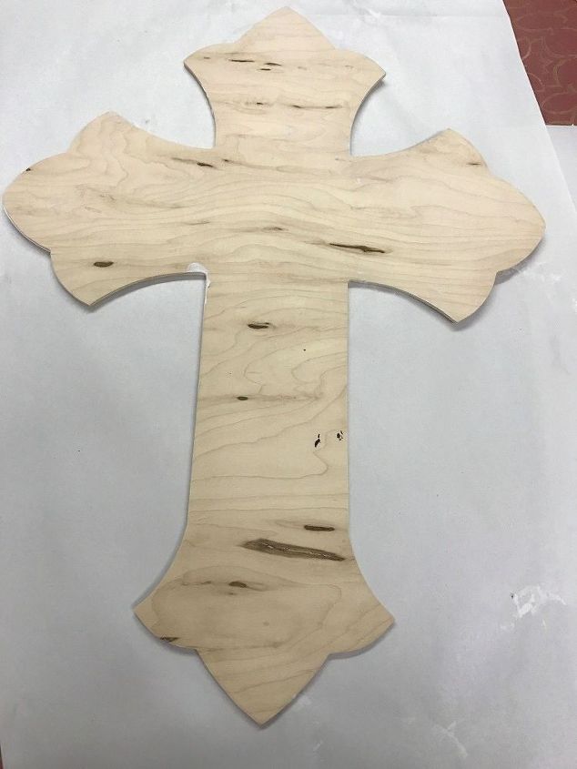 esta idea de la cruz es lo que su casa necesita, Cruz de madera encontrada en Hobby Lobby