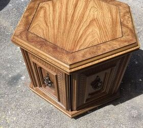 heirloom traditions paint challenge dog bed end table cabinet, 1970 s 6 sided end table cabinet