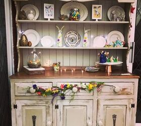 an easter inspired sideboard
