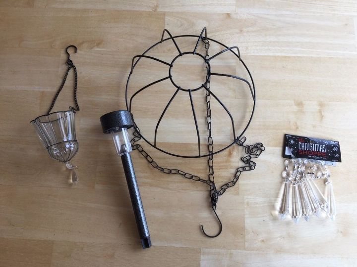 easy flower basket to solar chandelier