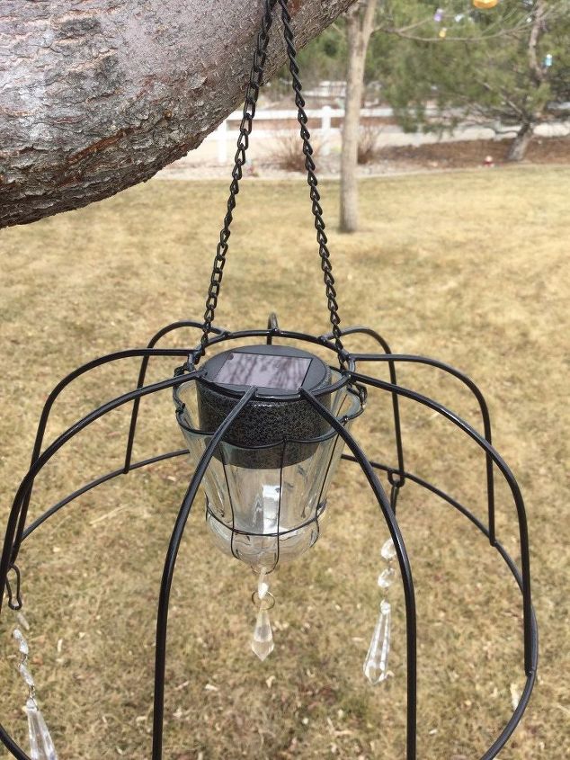 easy flower basket to solar chandelier