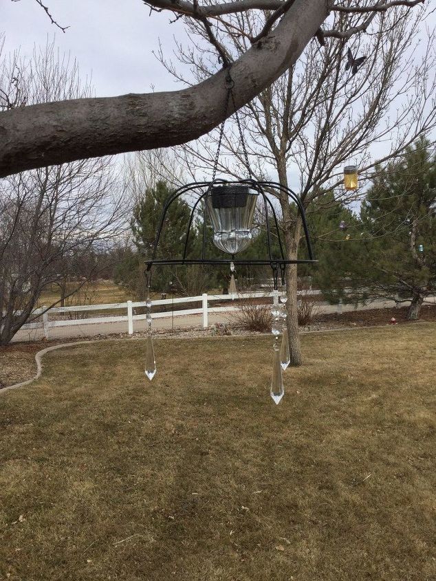 easy flower basket to solar chandelier