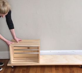 easy crate bench on wheels