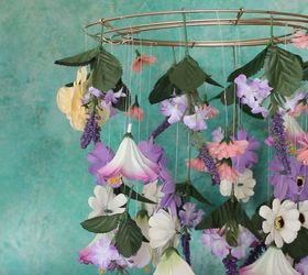 diy dollar store floral chandelier