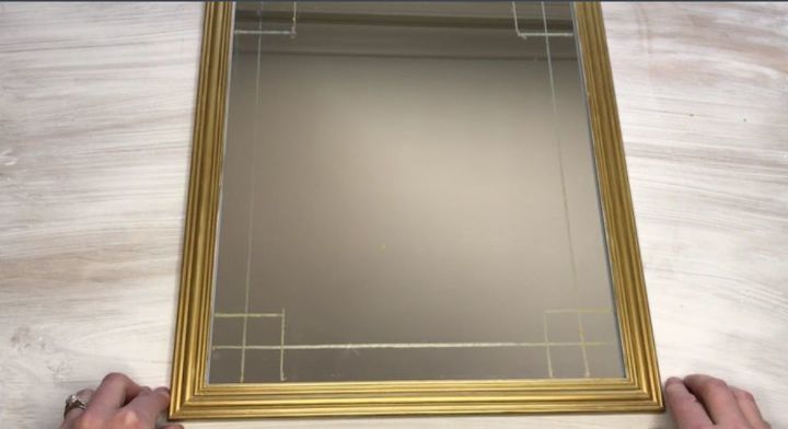 Good as gold: Make a metallic mirror with washi tape