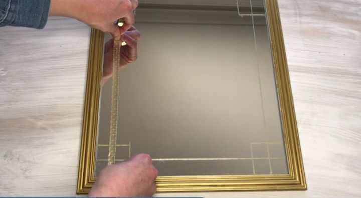 Good as gold: Make a metallic mirror with washi tape