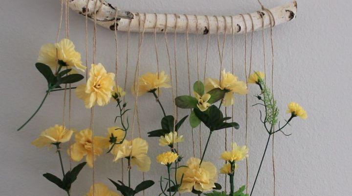 diy tienda de dlares floral colgante de pared