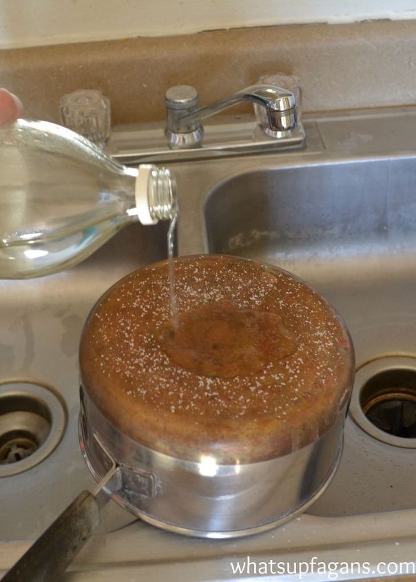 how to clean copper bottomed pots