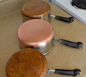 how to clean copper bottomed pots