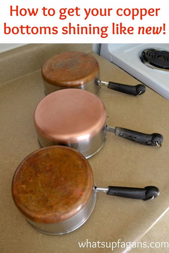 how to clean copper bottomed pots