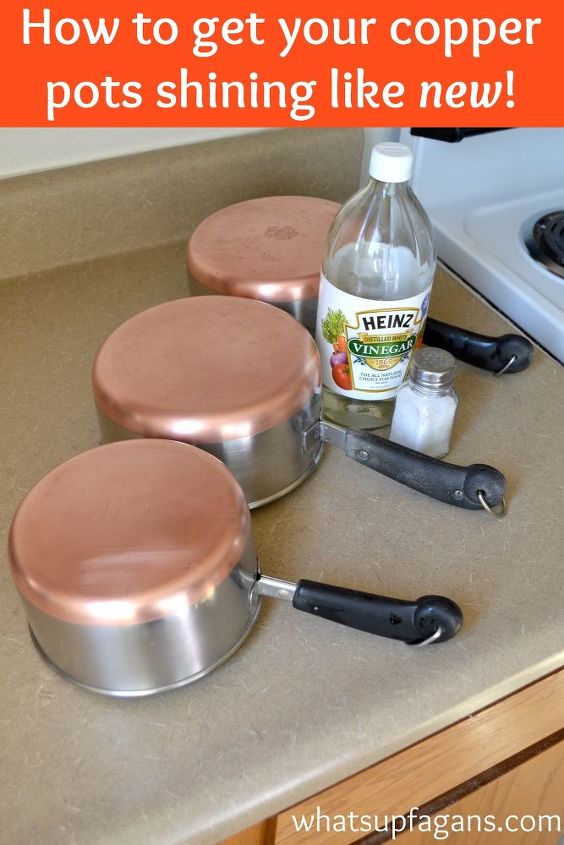 how to clean copper bottomed pots